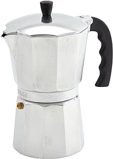 IMUSA USA B120-42V Aluminum Espresso Stovetop Coffeemaker 3-Cup, Silver