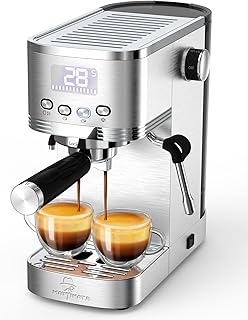 Espresso Machine, 20 Espresso Maker with Hot Water Pipe and Commercial Steamer for Americano, Latte and Cappuccino