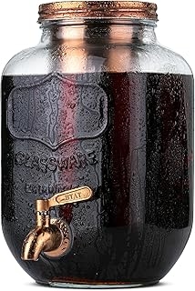 BTaT- Cold Brew Coffee Maker, 1 Gallon, Rose Gold, Mason Jar Cold Brew Maker, Cold Brewer Coffee Maker, Cold Brew Mason Jar Coffee Maker, Cold Brew Tea Maker, Iced Coffee Maker, Coffee Cold Brew Maker